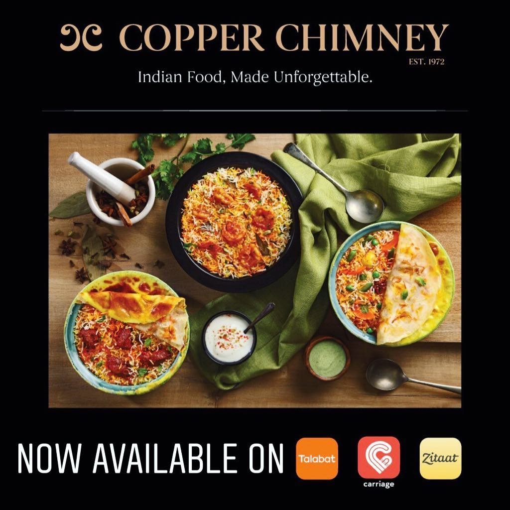 مطعم كوبر شمنيCopper Chimney (الاسعار+المنيو+الموقع )