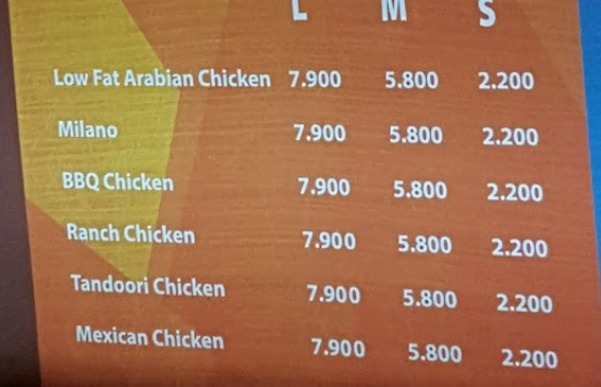 مطعم Pizza King بيتزا كينج منيو